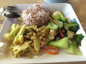 30 baht at BKK - Veg Stall Food Court - T21 in Bangkok