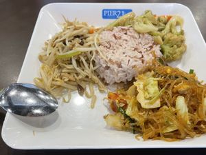 Rice and veg  at BKK - Veg Stall Food Court - T21 in Bangkok
