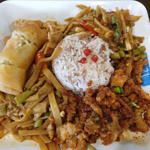 60 baht because I asked for extra... 😍 at BKK - Veg Stall Food Court - T21 in Bangkok