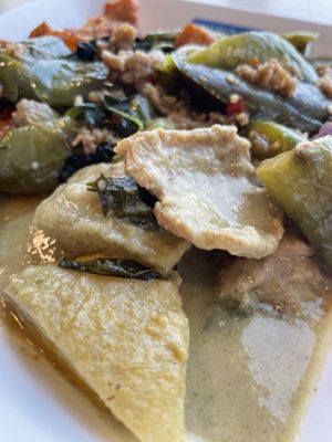 Green curry - ok would not order again  #Veganuary at BKK - Veg Stall Food Court - T21 in Bangkok