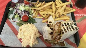 Carolina bbq wrap 😋 #Veganuary at Hank's Dirty Norwich in Norwich