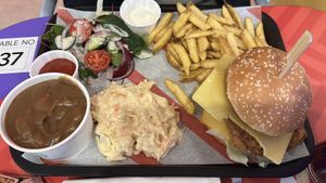 Chick’n cheese and gravy burger 😋 #Veganuary at Hank's Dirty Norwich in Norwich