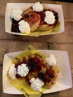 Waffles and pancakes 🥰  at Hank's Dirty Norwich in Norwich