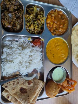 Plate of everything at Madhav in Cardiff