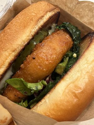 Chicken spicy with kaleslaw   at Hart House in Monrovia