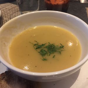 potato leek soup special  at Candle Cafe West in New York City