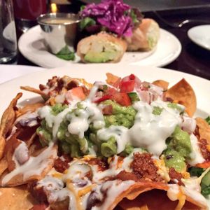 First courses Nacho chips delicious  at Candle Cafe West in New York City