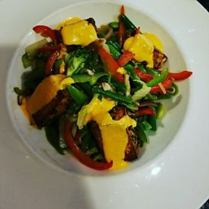 Sesame crusted tofu at Candle Cafe West in New York City