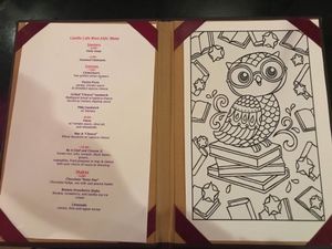 Kids’menu at Candle Cafe West in New York City