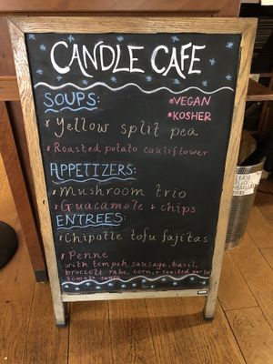 So excited! at Candle Cafe West in New York City