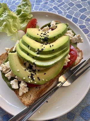 Avocado and tofu on toast   at Cha-Malay Cafe bistro @ Garage in Chiang Mai