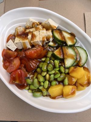 Poké tofu & sauce teriyaki  at Bom Bao Gastro Bar in Gran Canaria