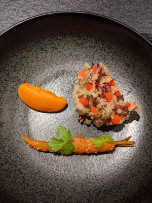 Maitake & Karotte (fifth dish) - 4/5 at Oukan Dining in Berlin