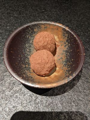 Chocolate balls (post-dish) - 4.5/5 at Oukan Dining in Berlin