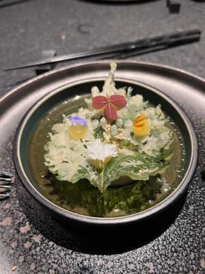 Second dish  at Oukan Dining in Berlin