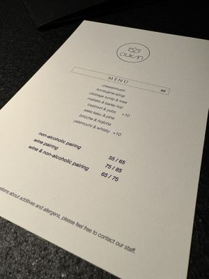Menu Dec 16 2023  at Oukan Dining in Berlin