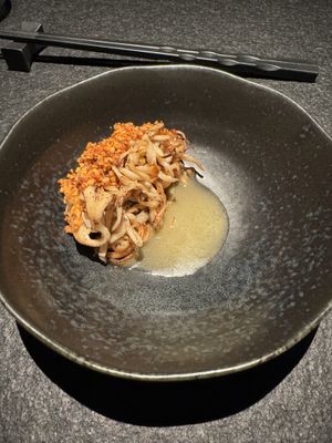 Kombujime eringi  at Oukan Dining in Berlin