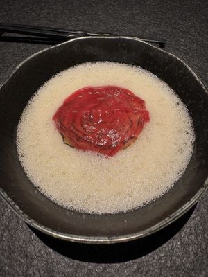 Cabbage turnip & rose  at Oukan Dining in Berlin