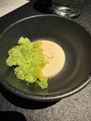 Sake kasu & pine  at Oukan Dining in Berlin
