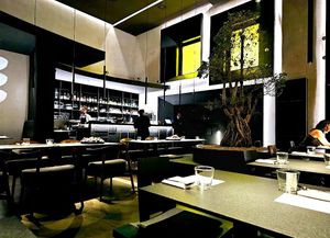 Inside restaurant at Oukan Dining in Berlin