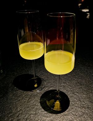 Tea pairing for beetroot and yuba at Oukan Dining in Berlin