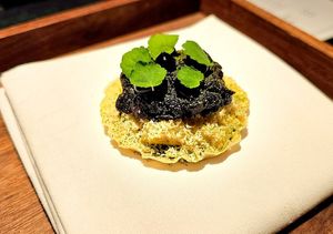 Beetroot and yuba at Oukan Dining in Berlin