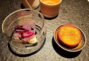 Brioche & hojicha at Oukan Dining in Berlin