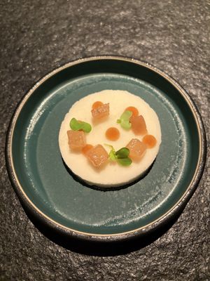 Wasabi sorbet  at Oukan Dining in Berlin