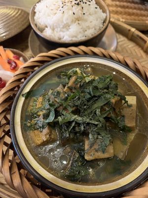 Tofu eggplant pot… strange flavor   at Hanoi Vegan & Heinenhof in Cologne