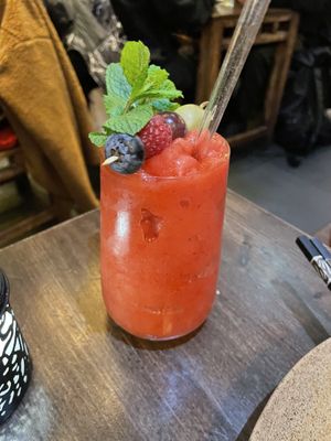 Frozen strawberry daiquiri  at Hanoi Vegan & Heinenhof in Cologne
