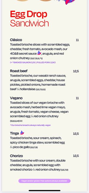 Menu  at FOUR Specialty Coffee & Bistro in Valencia