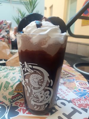 Vegan oreo milkshake at Bastard Burgers in Helsinki