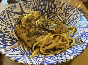 Tagliolini di semola con zafferano e funghi   at Kirù Focacceria Bistrot & Drinks in Livorno