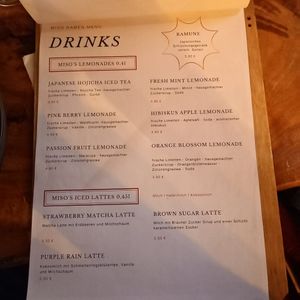 Menu at Miso Ramen in Halle