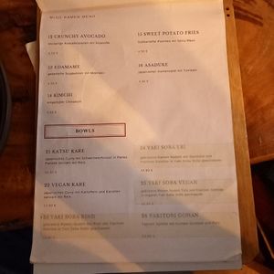 Menu at Miso Ramen in Halle