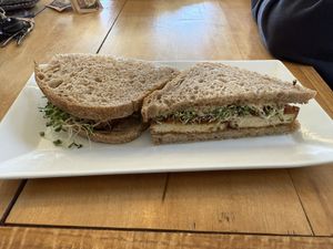 vegan breakfast sandwich   at Amanita in Lancaster