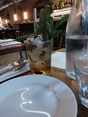 Barberry sumac ând sage drink at Bubala - Soho in London