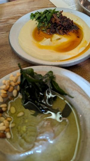 Hummus and baba ganoush at Bubala - Soho in London