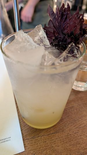Non alcoholic lemony drink at Bubala - Soho in London