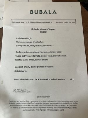 This is what we had 💚  at Bubala - Soho in London