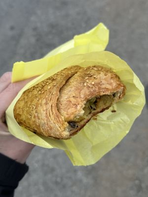 Vegan samosa croissant  at Caliwala Bakery in Los Osos