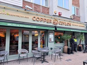 Outside at Copper Ceylon in Bromley