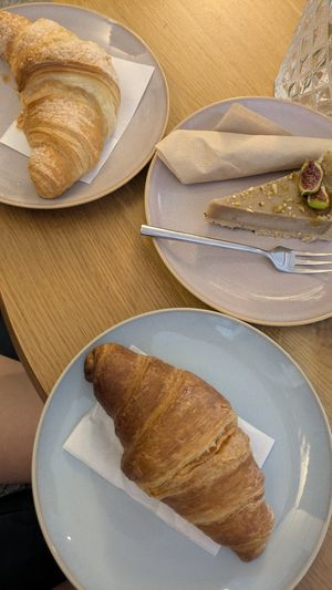 Plain and apricot jam croissants at Grajski Vrt in Tolmin