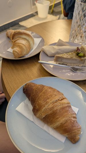 Plain and apricot jam croissants at Grajski Vrt in Tolmin