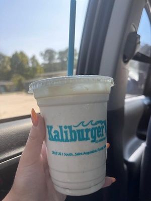 Vegan Vanilla Milkshake! at Kaliburger in St Augustine