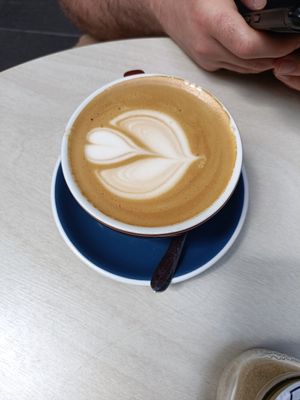 Oat latte at Schmucks in Melbourne