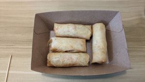 Vegetable spring rolls at Cooking with Plants - 煮植 in Kowloon