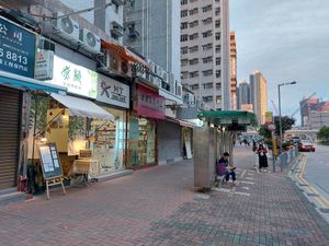 The restaurant is behind this bus stop. at Cooking with Plants - 煮植 in Kowloon