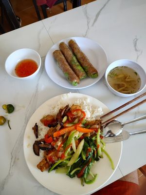 Lunch from buffet. Tasty ! at Hoang Yen Com Chay in Phu Quoc