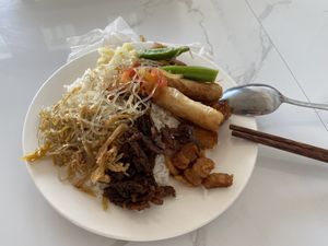 Plate for 30.000VND  at Hoang Yen Com Chay in Phu Quoc